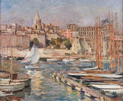 Sample artwork by Horace Richebe (1871 - 1964), known for seascape painting, marine - View similar artists and auction records