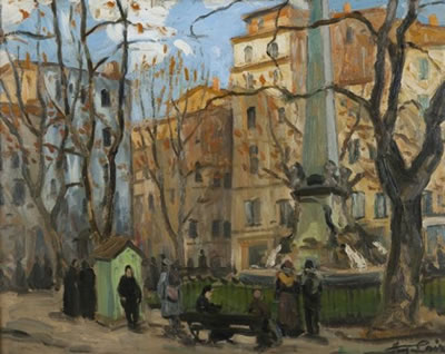 Scène animée à Aix-en-Provence.