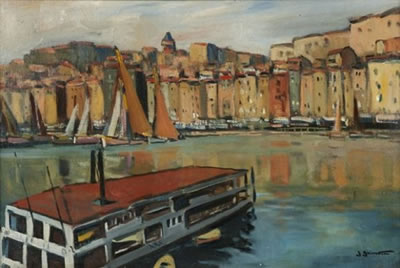 Le ferry-boat dans le port de Marseille.