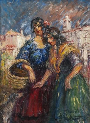 Les deux gitanes. by Paul Dangmann - Auction record, sale price, and art valuation. Compare with similar artists and explore comparable artworks.