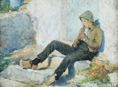 Sample artwork by Georges Pomerat (19/20th century), known for landscapes, provencal scenes, and cabaret scenes - View similar artists and auction records