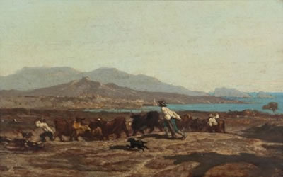Vue de Marseille, prise des Aygalades, un jour de marché.