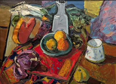 Nature morte au tapis rouge