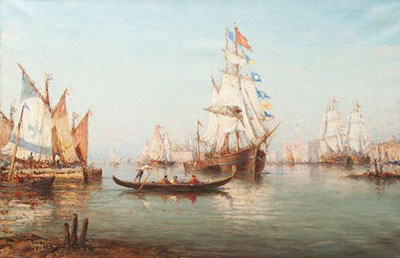 Le grand canal à Venise.