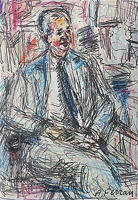 Portrait of Antoine Andre Ferrari: Self-portrait.