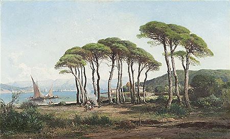 La rade de Toulon, prise de Tamaris, 1883.