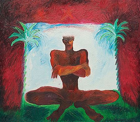 Personnage aux deux palmiers. 1981