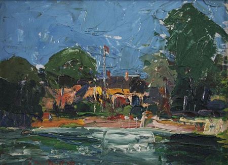 Bootshaus an der Alten Donau, 1977 by Kurt Philipp - Auction record, sale price, and art valuation. Compare with similar artists and explore comparable artworks.