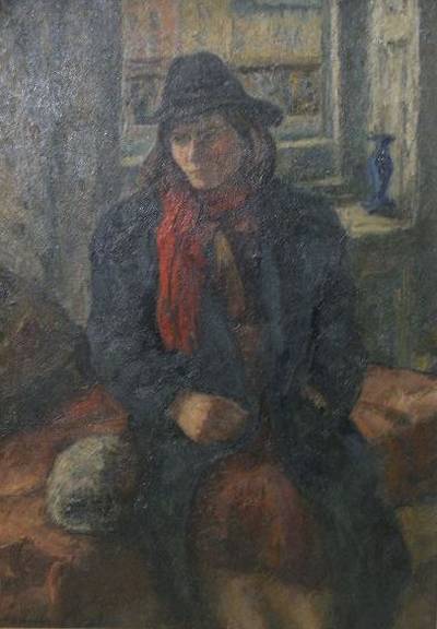 Girl with Red Scarf