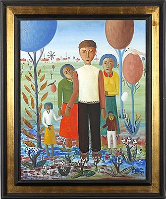 Family by Miguel Rivera Bagur - Auction record, sale price, and art valuation. Compare with similar artists and explore comparable artworks.