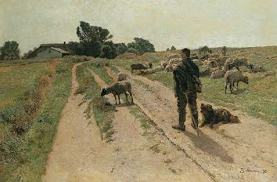 LANDSCHAFT MIT SCHAFHERDE by Franz Gustav Hochmann - Auction record, sale price, and art valuation. Compare with similar artists and explore comparable artworks.