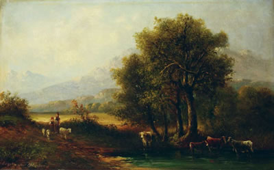 GEBIRGSLANDSCHAFT MIT VIEHHERDE