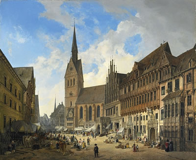 Sample artwork by Domenico Quaglio (1786 - 1837), known for architectural painting - View similar artists and auction records
