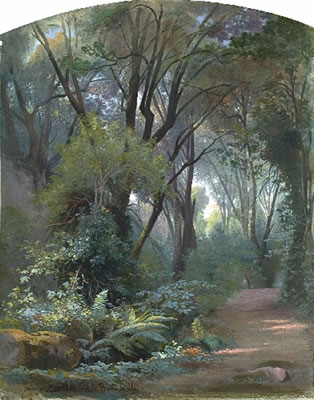 IM PARK DER VILLA CHIGI BEI ARICCIA ; Arched