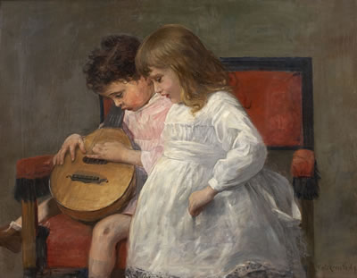 BROTHER AND SISTER PLAYING MUSIC