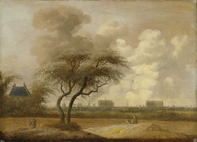 LANDSCAPE WITH VIEW ON LEIDEN