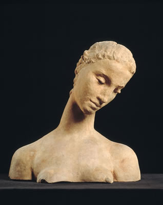 BÜSTE DER KNIENDEN - SOG. "GENEIGTER FRAUENKOPF" (BUST OF KNEELING WOMAN - SO CALLED "GENEIGTER FRAUENKOPF")