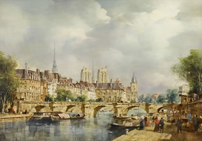 VIEW OF PARIS WITH NOTRE DAME