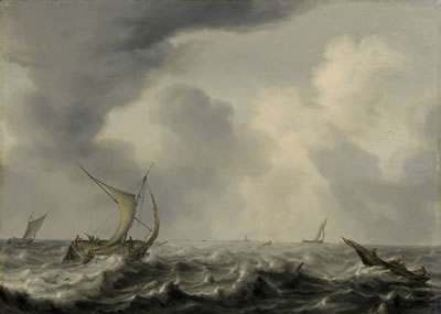 SCHIFFE AUF STÜRMISCHER SEE