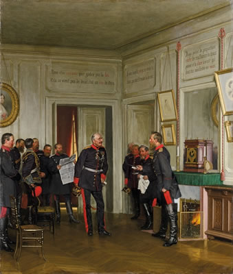 DER KRONPRINZ EMPFÄNGT GENERAL VON WEYHERN IN VERSAILLES