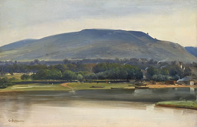 RHEINAUE by Caspar Johann Nepomuk Scheuren - Auction record, sale price, and art valuation. Compare with similar artists and explore comparable artworks.