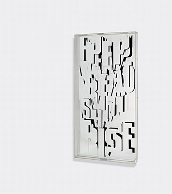 UNTITLED (ALUMINIUM-TEXT) C.1975