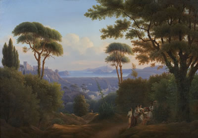 LANDSCAPE WITH PEASANTS AT THE BAY OF SALERNO