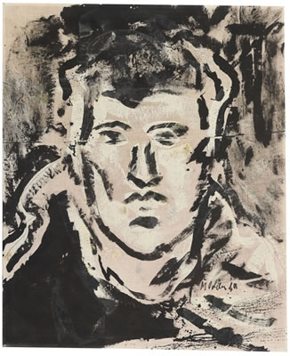 Portrait of Markus Oehlen: OHNE TITEL (SELBSTPORTRAIT) / UNTITLED (SELF PORTRAIT)