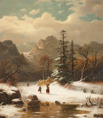 Sample artwork by Karl Ludwig Scheins (1808 - 1879), known for landscape painting - View similar artists and auction records