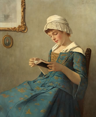 YOUNG WOMAN READING by Ernst Anders - Auction record, sale price, and art valuation. Compare with similar artists and explore comparable artworks.
