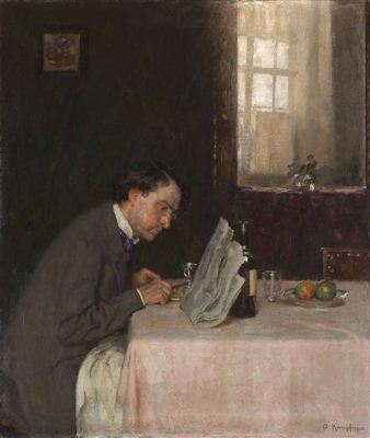 READING A NEWSPAPER