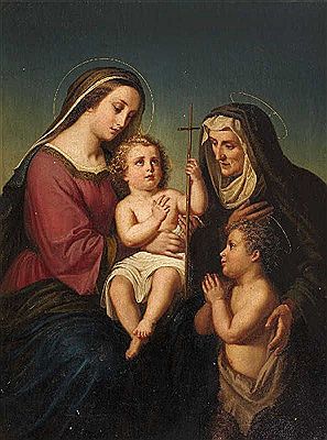 THE MADONNA WITH CHILD AND SAINT ELIZABETH WITH THE YOUNG JOHN THE BAPTIST