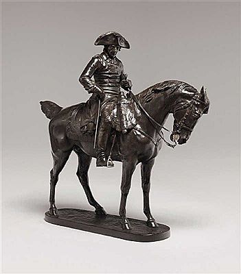 A bronze statue of King Frederick II on horseback