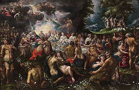 THE MARRIAGE OF PELEUS AND THETIS by Gillis van Valckenborch - Auction record, sale price, and art valuation. Compare with similar artists and explore comparable artworks.