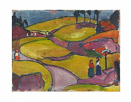 Portrait of Hermann Stenner: RHYTHMISCHE LANDSCHAFT (EIFEL). VERSO SKETCH FOR SELF PORTRAIT