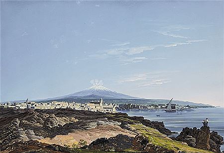 A VIEW OF MOUNT ETNA AND THE BAY OF CATANIA
