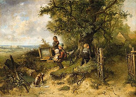 The Little Landscape Painters by Johannes Marinus Ten Kate - Auction record, sale price, and art valuation. Compare with similar artists and explore comparable artworks.
