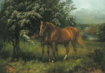 Mare and Foal by Wilson Hepple - Auction record, sale price, and art valuation. Compare with similar artists and explore comparable artworks.