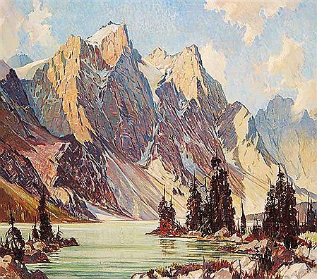Sample artwork by Alfred Crocker Leighton (1901 - 1965), known for landscape, interiors and still life painting - View similar artists and auction records
