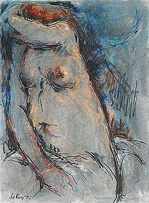 Sample artwork by Leroy Hackett Jensen (1927 - 2005), known for figure and landscape painting, teaching - View similar artists and auction records