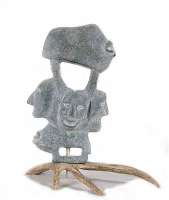 Sample artwork by Simon Tookoome (1934 - 2010), known for inuit drawings, printmaking, sculpture, illustration - View similar artists and auction records