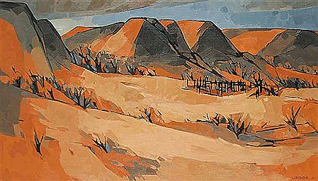 Sample artwork by Luke Lindoe (1913 - 2000), known for painting, sculpture, ceramics - View similar artists and auction records