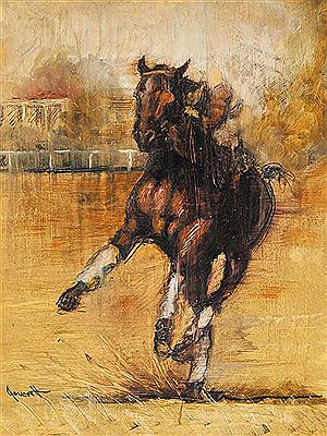Sample artwork by Jane Everett (20/21st century), known for abstract landscape, figure and animal painting - View similar artists and auction records