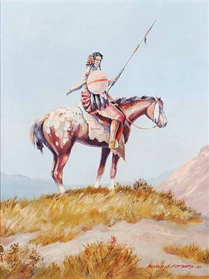 The Sentinel by Gerald Tailfeathers - Auction record, sale price, and art valuation. Compare with similar artists and explore comparable artworks.