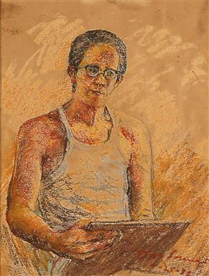 Portrait of Diosdado M Lorenzo: Self-portrait