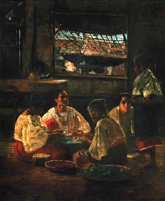 Sample artwork by Jorge Pineda (1879 - 1946), known for figure, philippine genre painting, illustration - View similar artists and auction records