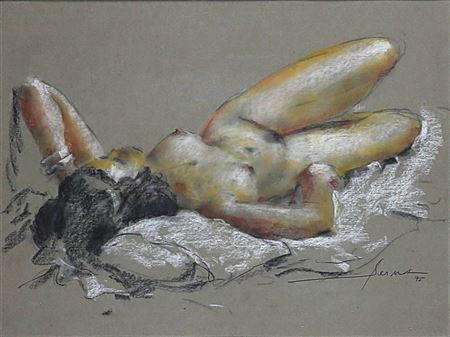 Nude by Serafin Serna - Auction record, sale price, and art valuation. Compare with similar artists and explore comparable artworks.