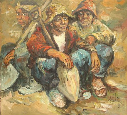 "Men at Break"