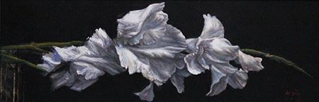 Glorious Gladiola by Gig Pio - Auction record, sale price, and art valuation. Compare with similar artists and explore comparable artworks.