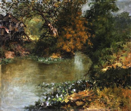Tabing Ilog by Serafin Serna - Auction record, sale price, and art valuation. Compare with similar artists and explore comparable artworks.